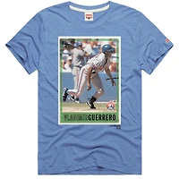 Men's Homage Vladimir Guerrero Light Blue Montreal Expos 1997 Topps Baseball Card Player Tri-Blend T-Shirt