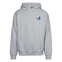 Men's Levelwear  Gray Montreal Expos Contact Pro Card Pullover Hoodie