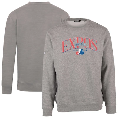 Sweat-shirt à enfiler Zane Vintage pour homme de la collection Cooperstown des Expos Montréal Levelwear, gris chiné