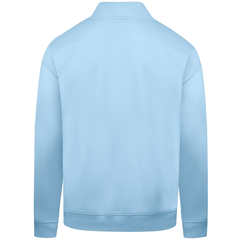 Sweat-shirt à glissière quart de tour Murray bleu clair pour homme la collection Cooperstown des Expos Montréal Levelwear