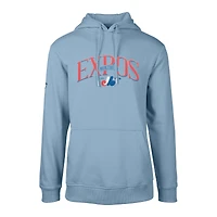 Men's Levelwear Light Blue Montreal Expos Cooperstown Collection Podium Retro Pullover Hoodie