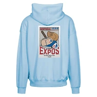 Men's Levelwear  Light Blue Montreal Expos Cooperstown Collection Uphill City Core Logo Full-Zip Hoodie