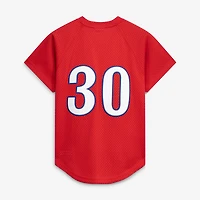 Men's Mitchell & Ness Tim Raines Scarlet Montreal Expos Authentic Batting Practice Jersey