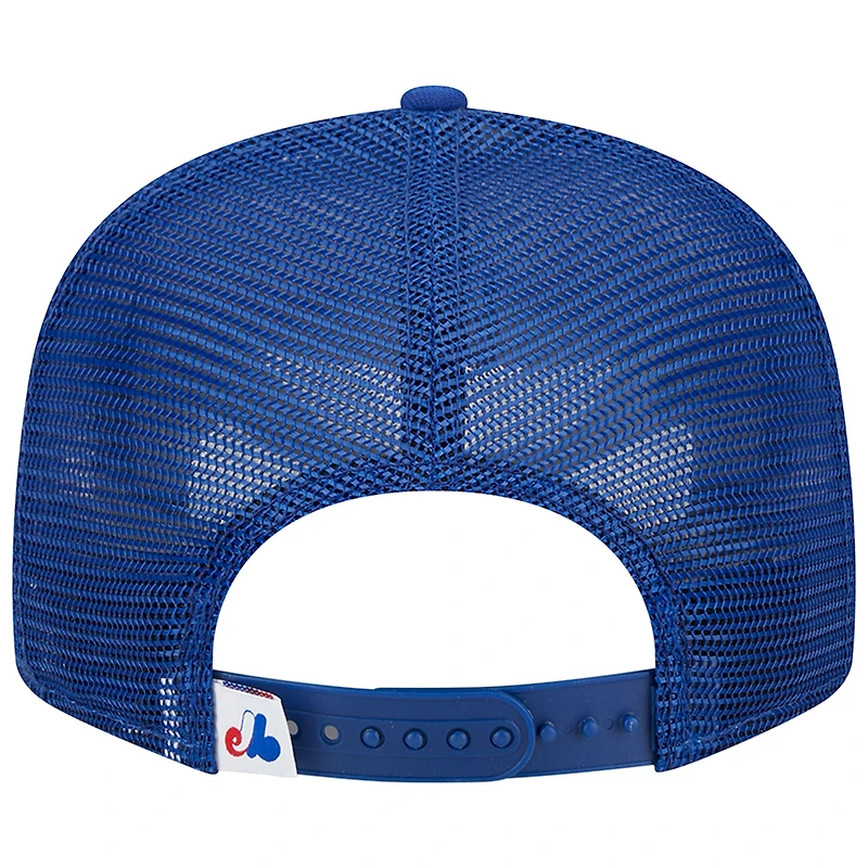 Casquette Snapback 9FIFTY Team Color Trucker Collection Cooperstown Expos de Montréal Royal New Era pour homme