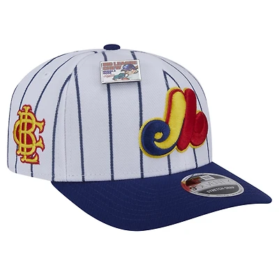 Men's New Era White/Royal Montreal Expos 2024 Big League Chew Original 9SEVENTY Adjustable Hat