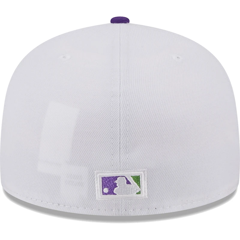 Men's New Era White Montreal Expos Cooperstown Collection 25th Anniversary Two-Tone 59FIFTY Fitted Hat
