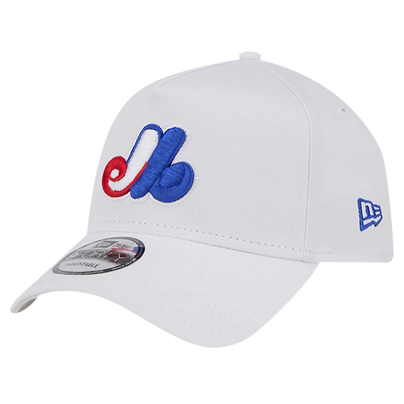 Men's New Era White Montreal Expos TC A-Frame 9FORTY Adjustable Hat