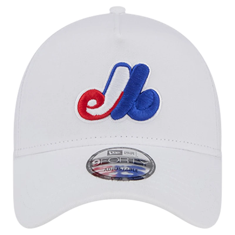 Casquette réglable TC A-Frame 9FORTY des Expos de Montréal New Era blanche pour hommes
