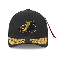 Men's New Era x Alpha Industries  Black Montreal Expos A-Frame 9FORTY Adjustable Hat