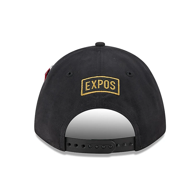 Men's New Era x Alpha Industries  Black Montreal Expos A-Frame 9FORTY Adjustable Hat