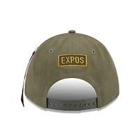 Men's New Era x Alpha Industries  Olive Montreal Expos A-Frame 9FORTY Adjustable Hat