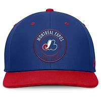 Men's Nike Blue/Red Montreal Expos Cooperstown Collection Pro Dri-FIT Snapback Hat