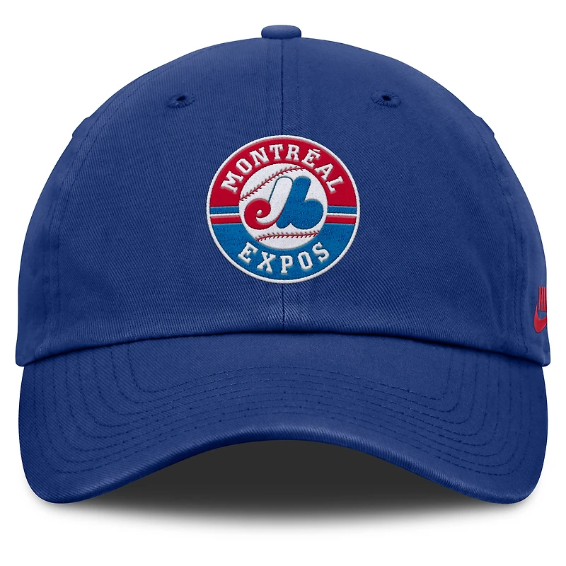 Casquette ajustable Nike bleue des Expos de Montréal pour homme