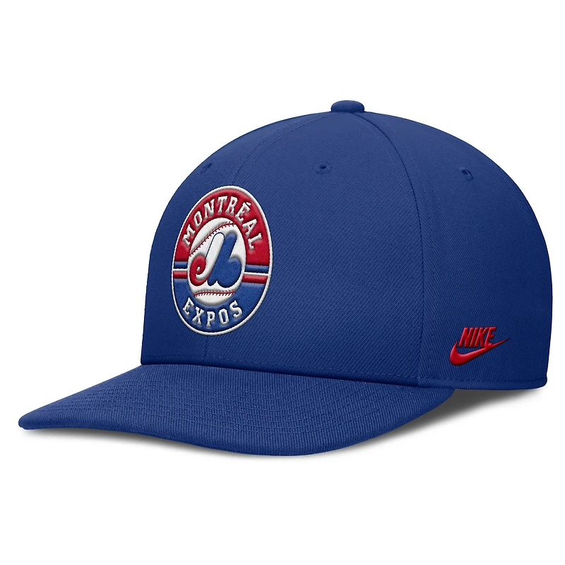 Casquette Nike Pro Performance Snapback bleue des Expos de Montréal pour homme