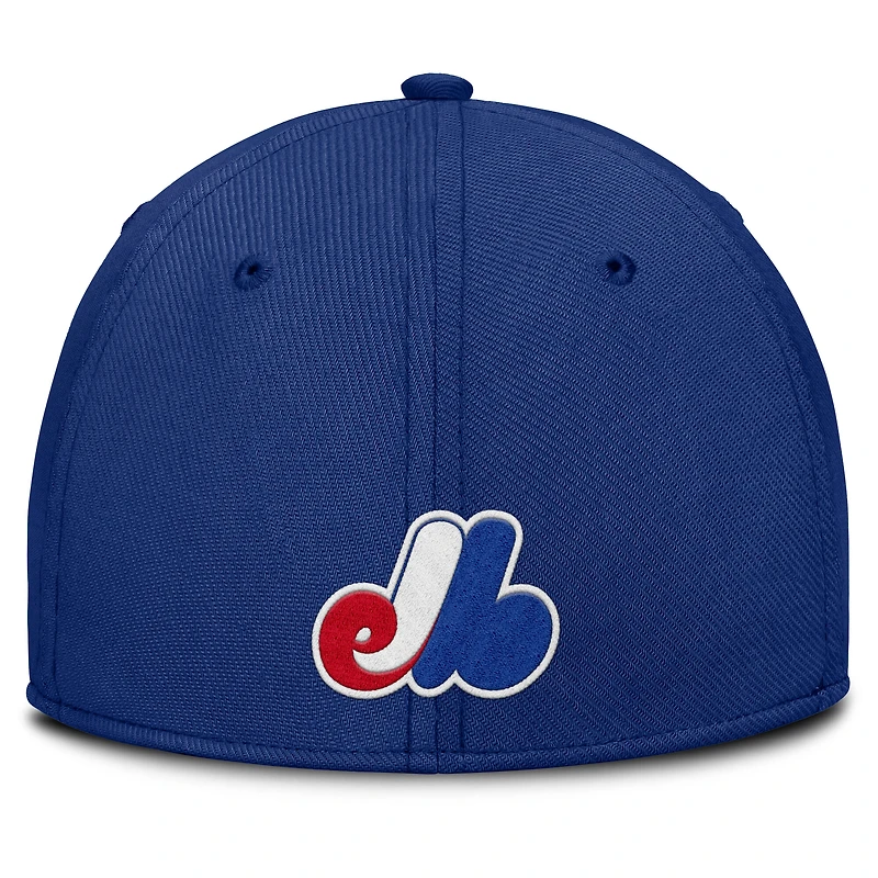 Casquette Nike Performance Flex grise/bleue des Expos de Montréal Rise Swoosh pour homme