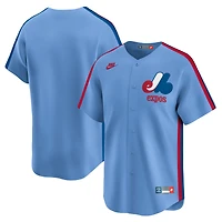 Maillot Nike bleu clair des Expos de Montréal Throwback Limited pour homme