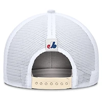 Men's Nike  Natural Montreal Expos Cooperstown Collection Dri-FIT Rise Trucker Adjustable Hat