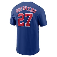 T-shirt Nike Vladimir Guerrero bleu pour homme des Expos de Montréal avec nom et numéro Fuse la collection Cooperstown
