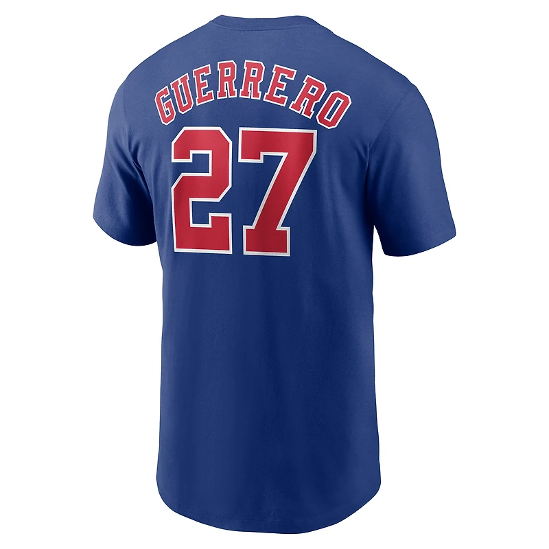 Men's Nike Vladimir Guerrero Blue Montreal Expos Cooperstown Collection Fuse Name & Number T-Shirt