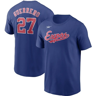 Men's Nike Vladimir Guerrero Blue Montreal Expos Cooperstown Collection Name & Number T-Shirt
