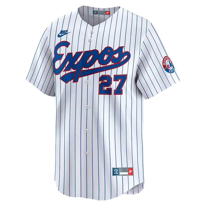 Men's Nike Vladimir Guerrero White Montreal Expos Throwback Cooperstown Collection Limited Jersey