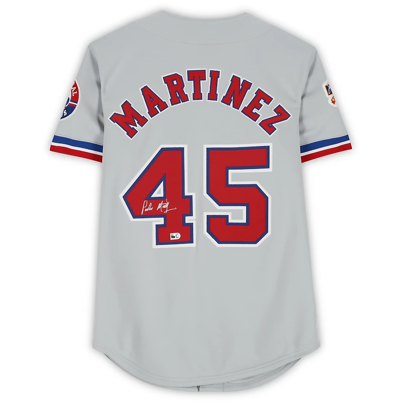 Pedro Martinez Montreal Expos Autographed Gray Mitchell & Ness Authentic Jersey  