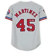 Pedro Martinez Montreal Expos Autographed Gray Mitchell & Ness Authentic Jersey with "HOF 15" Inscription 