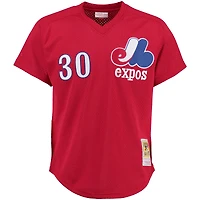 Tim Raines Expos de Montréal Chandail d'entraînement au bâton Mitchell & Ness - Rouge