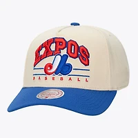 Unisex Mitchell & Ness Cream Montreal Expos Retro Arch Pro Pinch Adjustable Hat