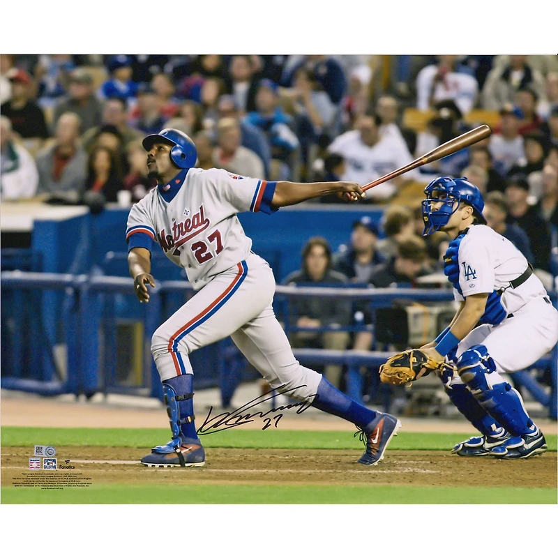 Photo de Vladimir Guerrero, joueur des Expos de Montréal, autographiée (16 po x 20 po).