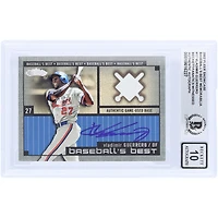 Carte autographiée de Vladimir Guerrero (Expos de Montréal) de 2002, Fleer Showcase GU Relic n° 27, authentifiée par Beckett Fanatics Witnessed (10 cartes).