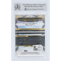 Carte autographiée de Vladimir Guerrero (Expos de Montréal) 2019 Topps Triple Threads Amethyst n° 89/299