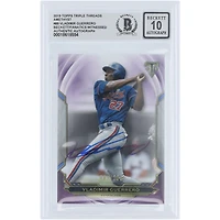 Carte autographiée de Vladimir Guerrero (Expos de Montréal) 2019 Topps Triple Threads Amethyst n° 89/299