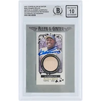 Vladimir Guerrero Montreal Expos Autographed 2021 Topps Allen & Ginter Mini Frame GU Relic #MFR-VG Beckett Fanatics Witnessed Authenticated 10 Card