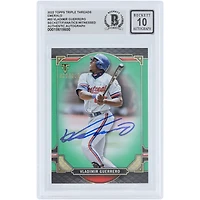 Carte autographiée de Vladimir Guerrero (Expos de Montréal), série Topps Triple Threads Emerald 2022, numéro 93, numérotée sur 259, authentifiée par Beckett Fanatics Witnessed.