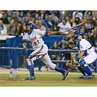 Photographie autographiée de Vladimir Guerrero des Expos de Montréal en train de frapper, 8" x 10"