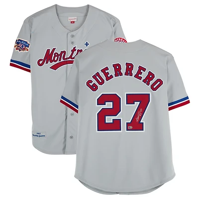 Vladimir Guerrero Montreal Expos Autographed Gray Mitchell & Ness Authentic Jersey