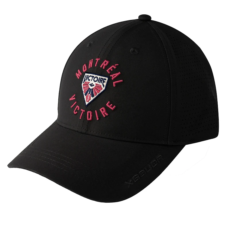 Casquette ajustable unisexe noire Montreal Victoire Performance