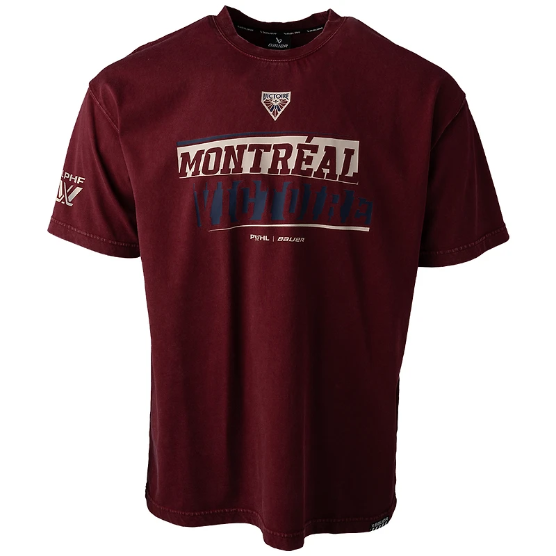 Unisex Maroon Montreal Victoire Boxy T-Shirt