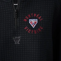 Women's Black Montreal Victoire Quilted Half-Zip Jacket