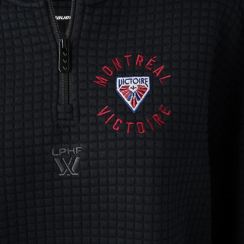 Veste matelassée demi-zip noire pour femme Montreal Victoire