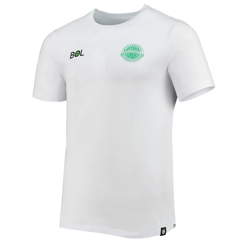 Men's White Montserrat National Team Volcano T-Shirt