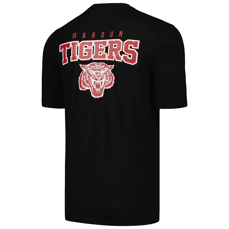 T-shirt FISLL noir Morehouse Maroon Tigers appliqué pour hommes