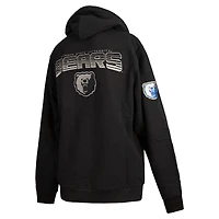 FISLL - Sweat à capuche noir Morgan State Bears Puff Print Sliced ​​pour hommes