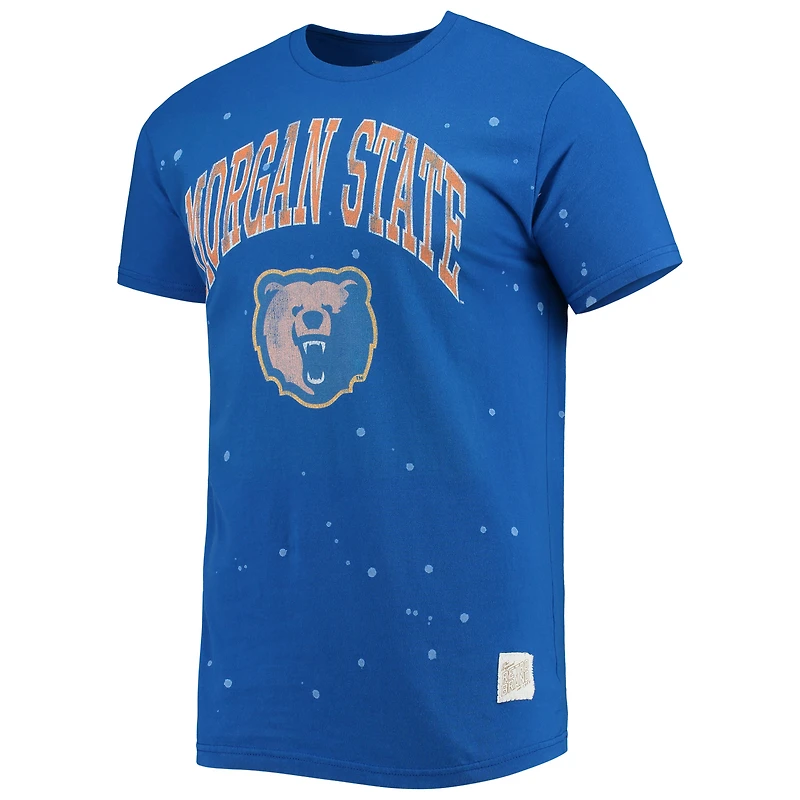 Men's Original Retro Brand Royal Morgan State Bears Bleach Splatter T-Shirt