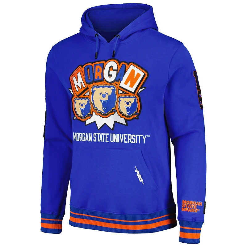 Men's Pro Standard Royal Morgan State Bears Homecoming Ribbed Fleece Pullover Hoodie