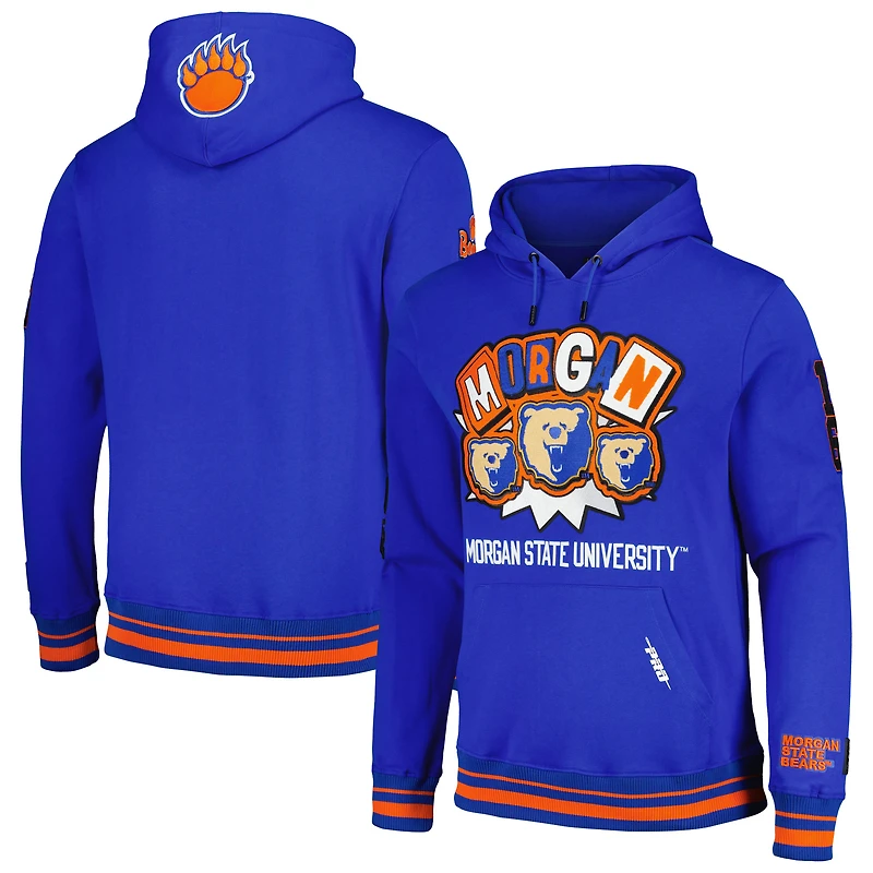 Men's Pro Standard Royal Morgan State Bears Homecoming Ribbed Fleece Pullover Hoodie