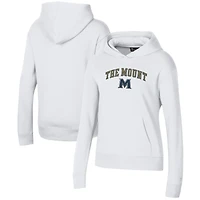 Sweat à capuche Under Armour blanc pour femme, modèle Mount St. Mary's Mountaineers All Day