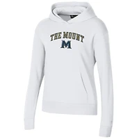 Women's Under Armour White Mount St. Mary's Mountaineers All Day Pullover Hoodie