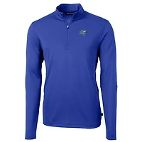 Pull zippé en piqué écologique recyclé pour homme, modèle Cutter & Buck Royal MTSU Blue Raiders, de grande taille, Virtue